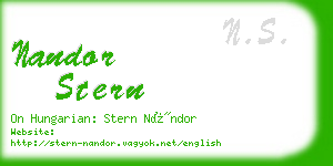 nandor stern business card